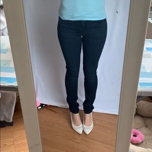 PAIGE denim skinny jeans in dark wash stretch fit